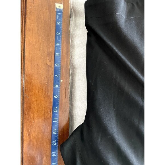 Talbots Classic Slim Pants Woman's Size 12 Black with Side Zip - Picture 12 of 16